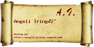 Angeli Iringó névjegykártya